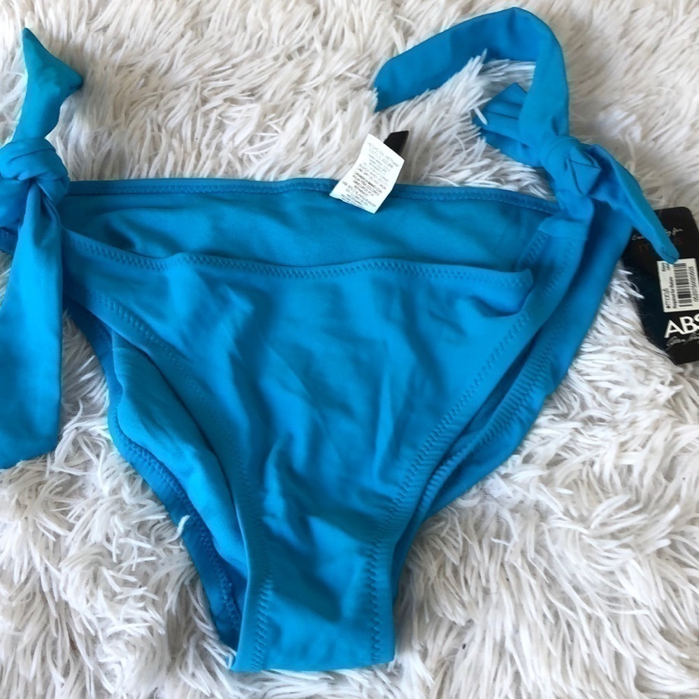 Nwt 2/$22 tie side bright blue bikini bottom 12